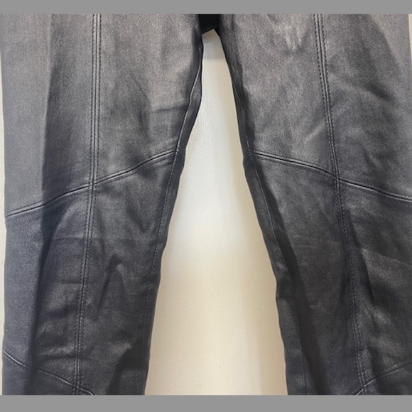 Tory Burch Black Leather Leggings Skinny Slim Pants - Picture 7 of 10